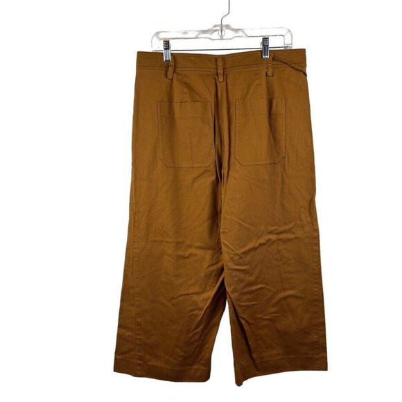 Vince Tie Waist Culotte Size 12 Color Teakwood New $265 - Picture 6 of 16